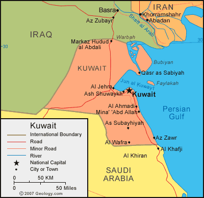 kuwait karte